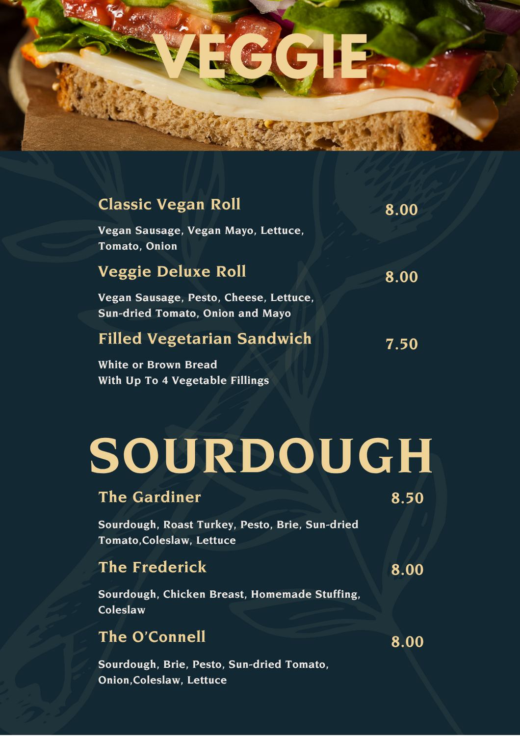 vegeterian, vegan sandwiches lunches, castle hotel, castle tea rooms